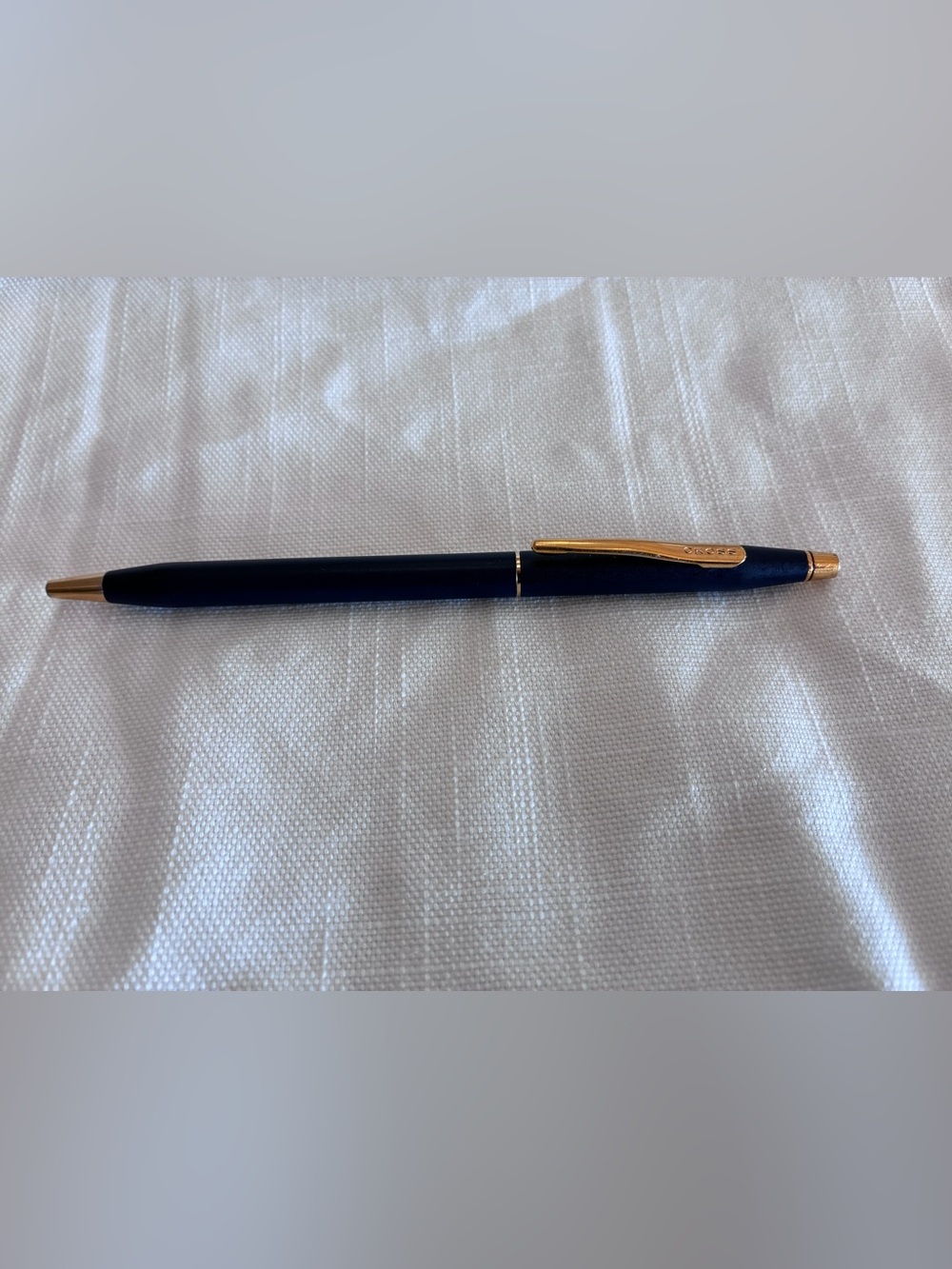 Cross Classic Century Matte Blue Ballpoint Pen Gold Trim Vintage